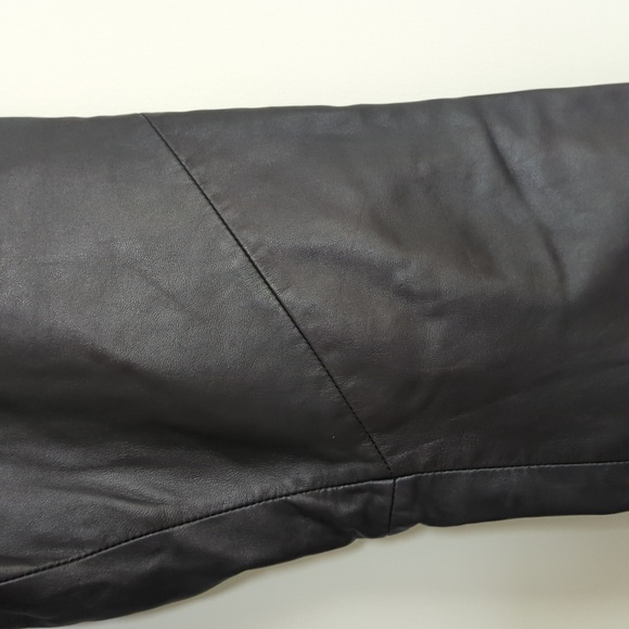 MARGARET GODFREY Black Leather Pants Size 12 - Picture 6 of 6